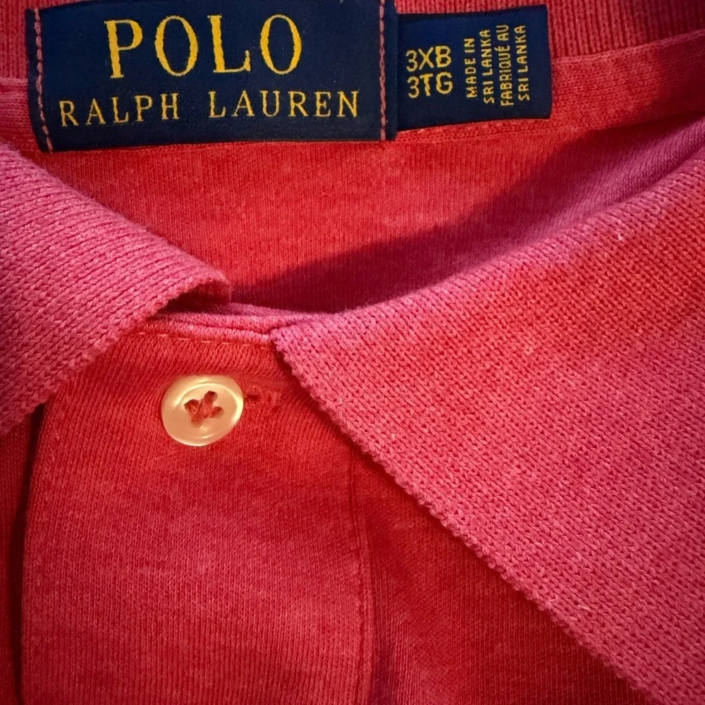 NWOT Ralph Lauren 3XB Pink Polo Blue Pony